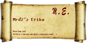 Mráz Erika névjegykártya